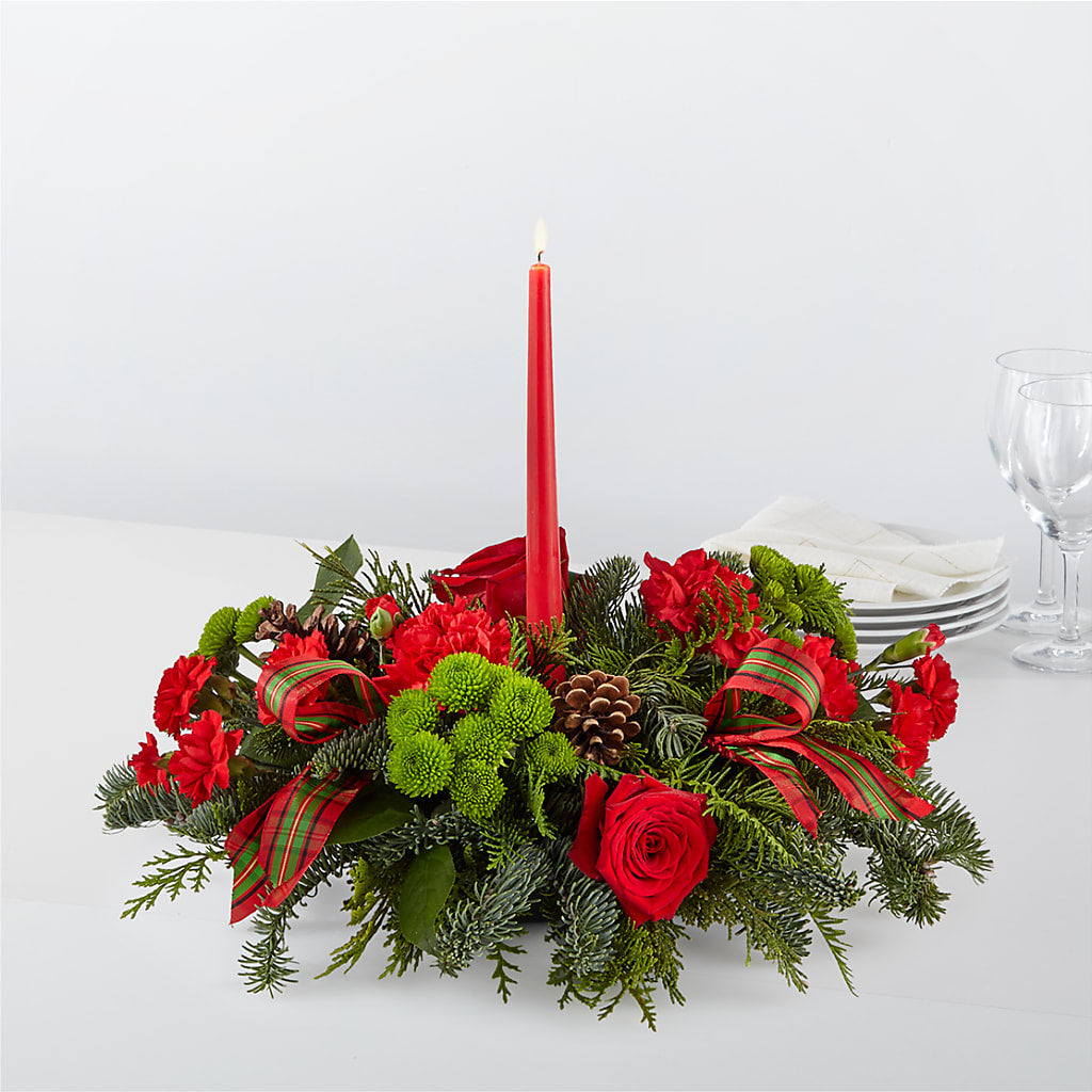 By the Candlelight Centerpiece – The Asheville Florist, Swannanoa NC