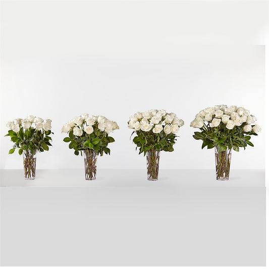 Long Stem White Rose Bouquet – The Asheville Florist, Swannanoa NC