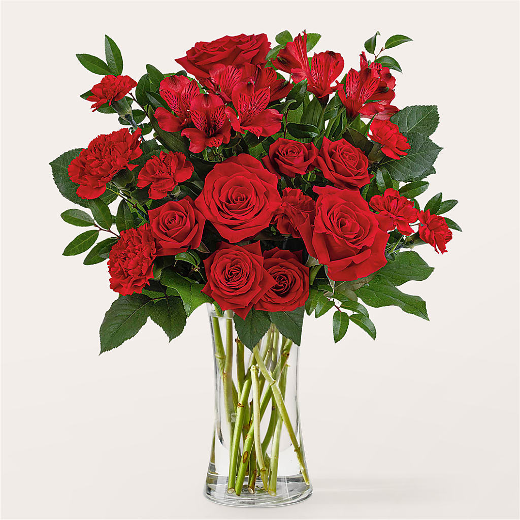Brilliant Ruby Bouquet – The Asheville Florist, Swannanoa NC