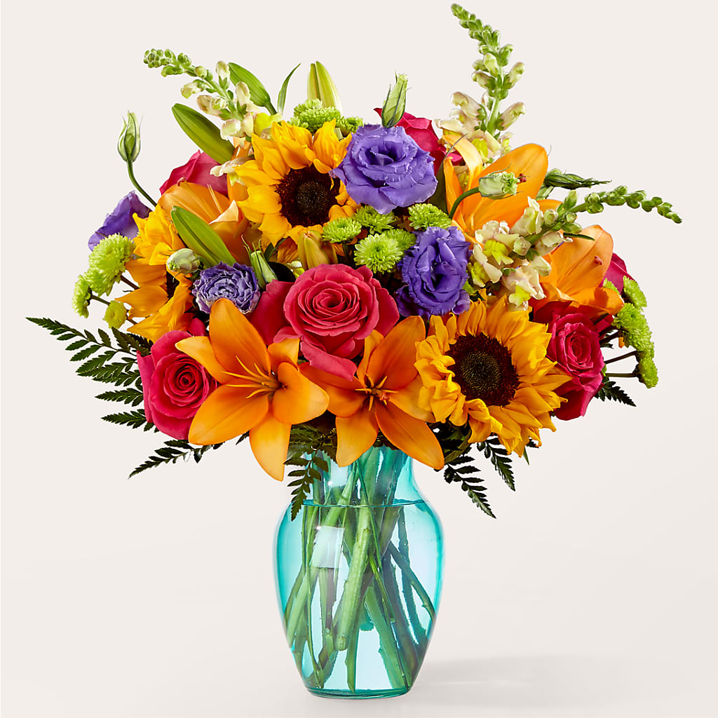 Double Rainbow Bouquet – The Asheville Florist, Swannanoa NC