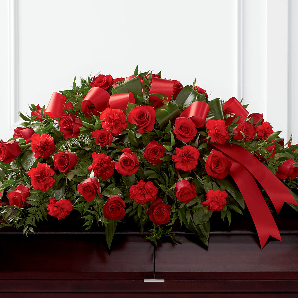 Tribute of Life Casket Spray – The Asheville Florist, Swannanoa NC