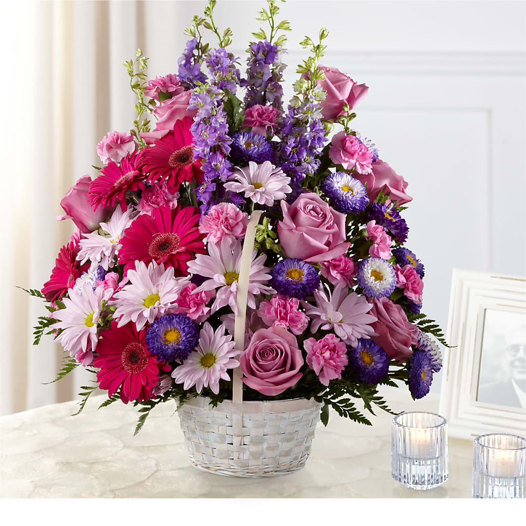 Pastel Peace Basket – The Asheville Florist, Swannanoa NC
