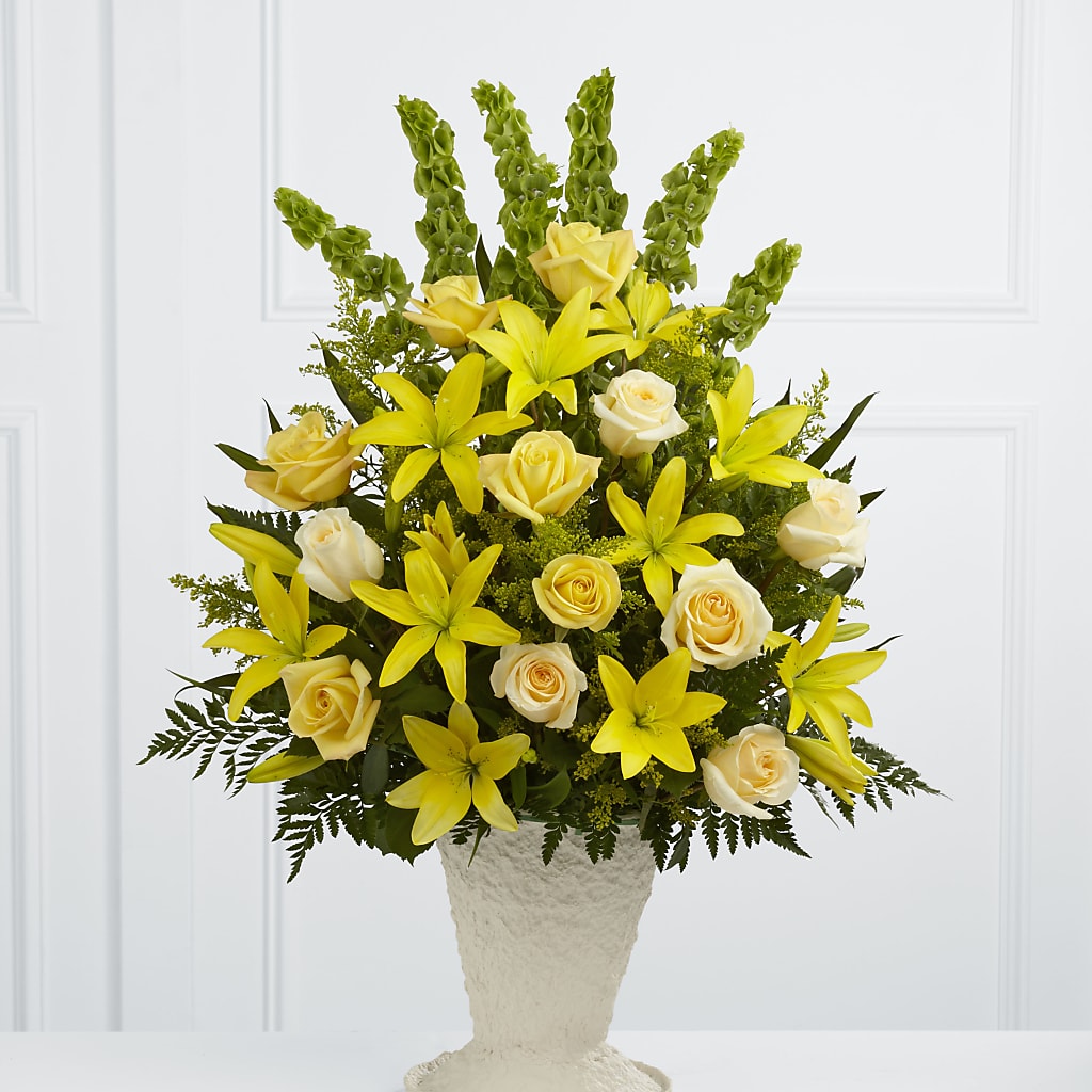 Golden Memories Arrangement – The Asheville Florist, Swannanoa NC