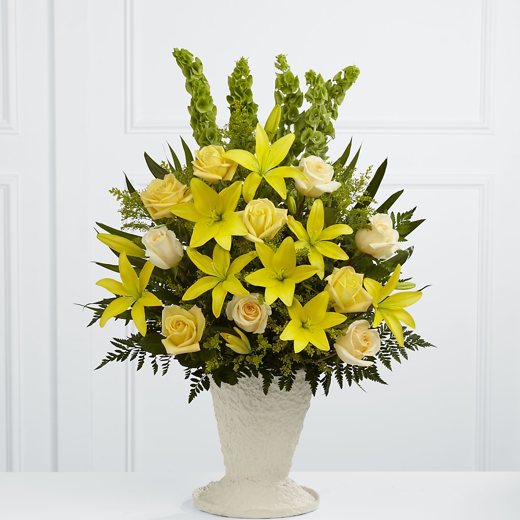 Golden Memories Arrangement – The Asheville Florist, Swannanoa NC