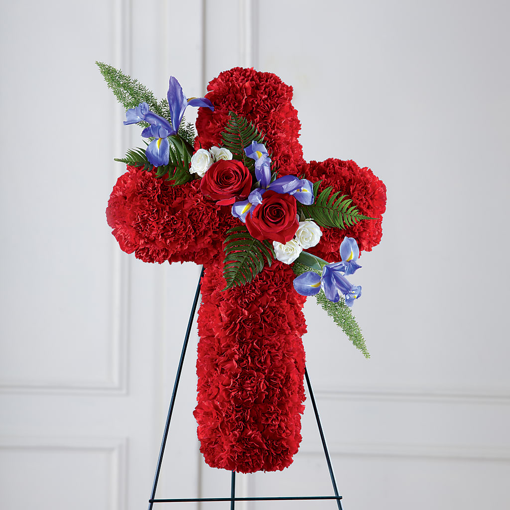 Faithful Hero Floral Cross – The Asheville Florist, Swannanoa NC