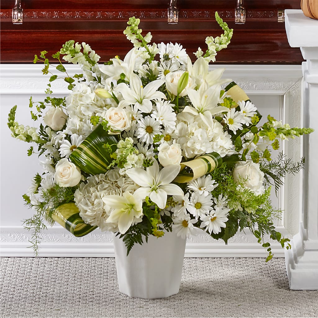 Thoughts of Tranquility Floor Basket – The Asheville Florist, Swannanoa NC