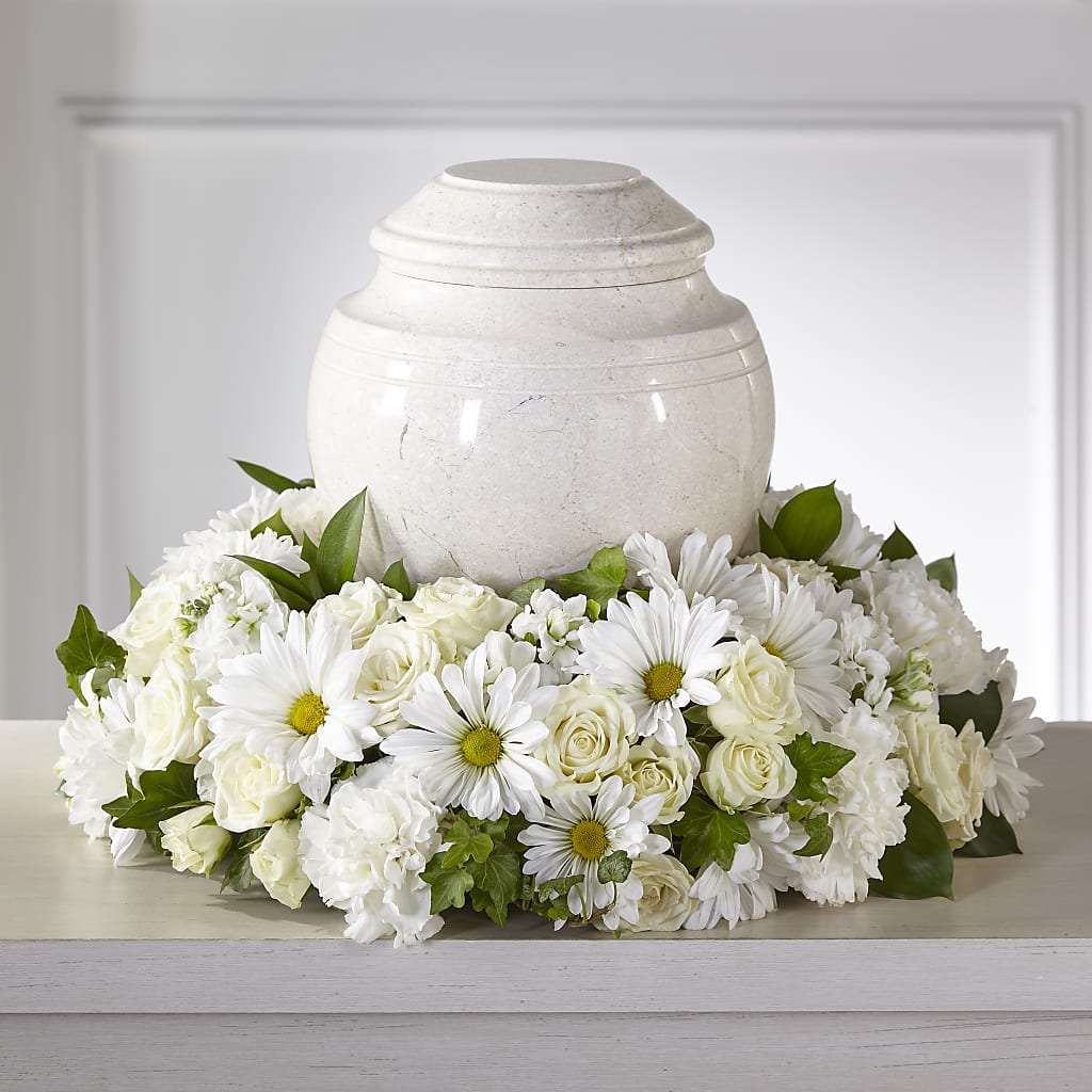 Ivory Gardens Cremation Adornment – The Asheville Florist, Swannanoa NC