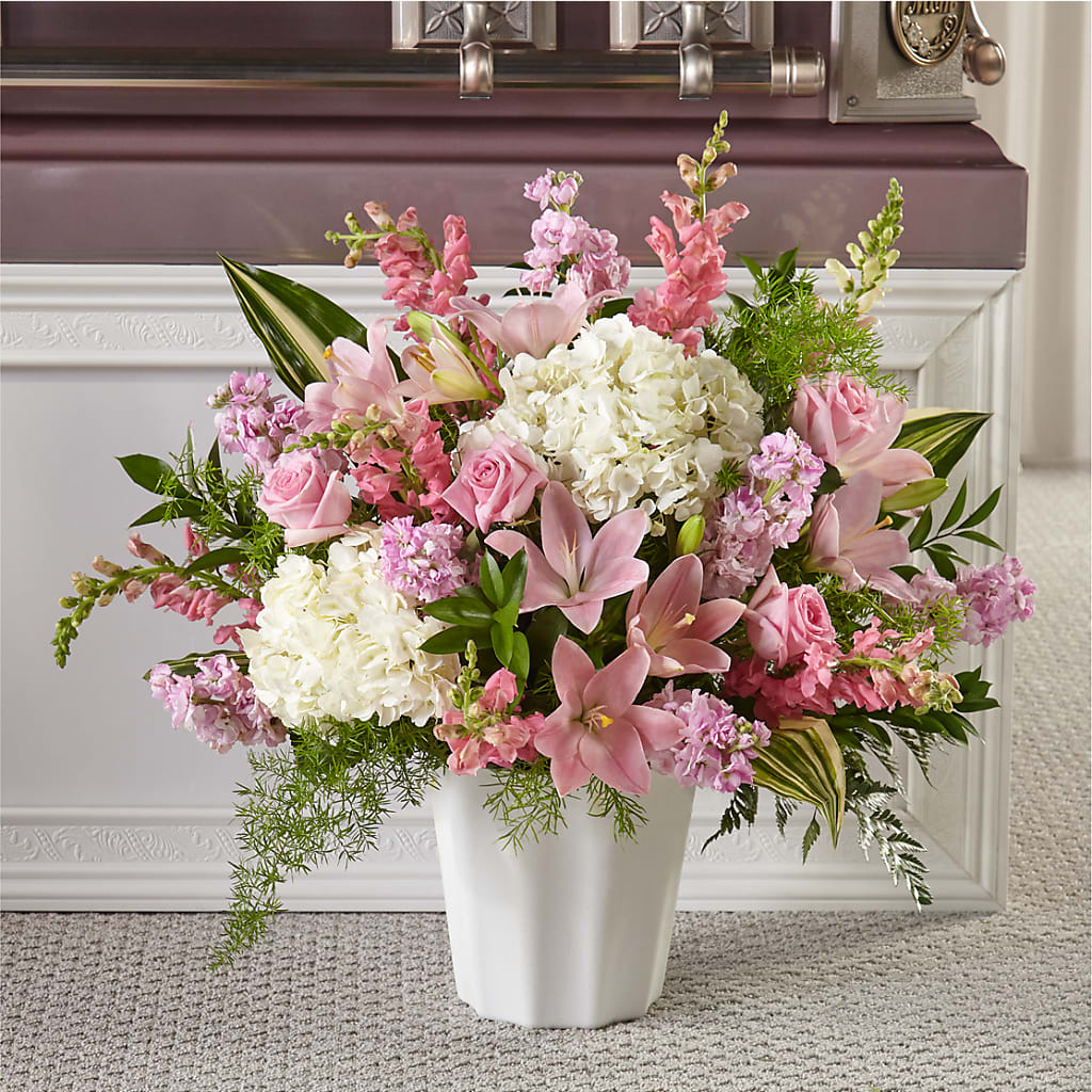 Simply Serene Floor Basket – The Asheville Florist, Swannanoa NC