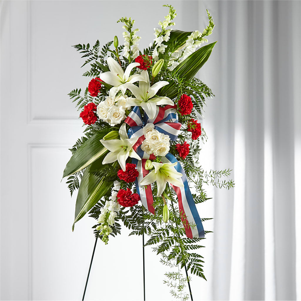Stars of Life Standing Spray – The Asheville Florist, Swannanoa NC