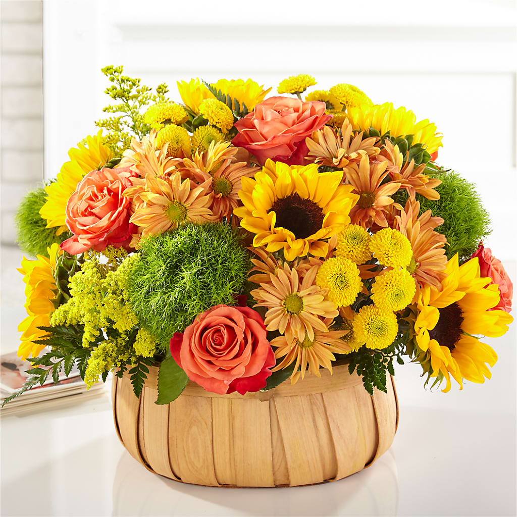 Harvest Sunflower Basket – The Asheville Florist, Swannanoa NC
