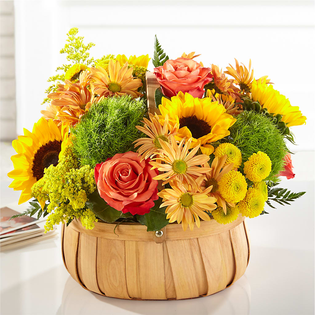 Harvest Sunflower Basket – The Asheville Florist, Swannanoa NC