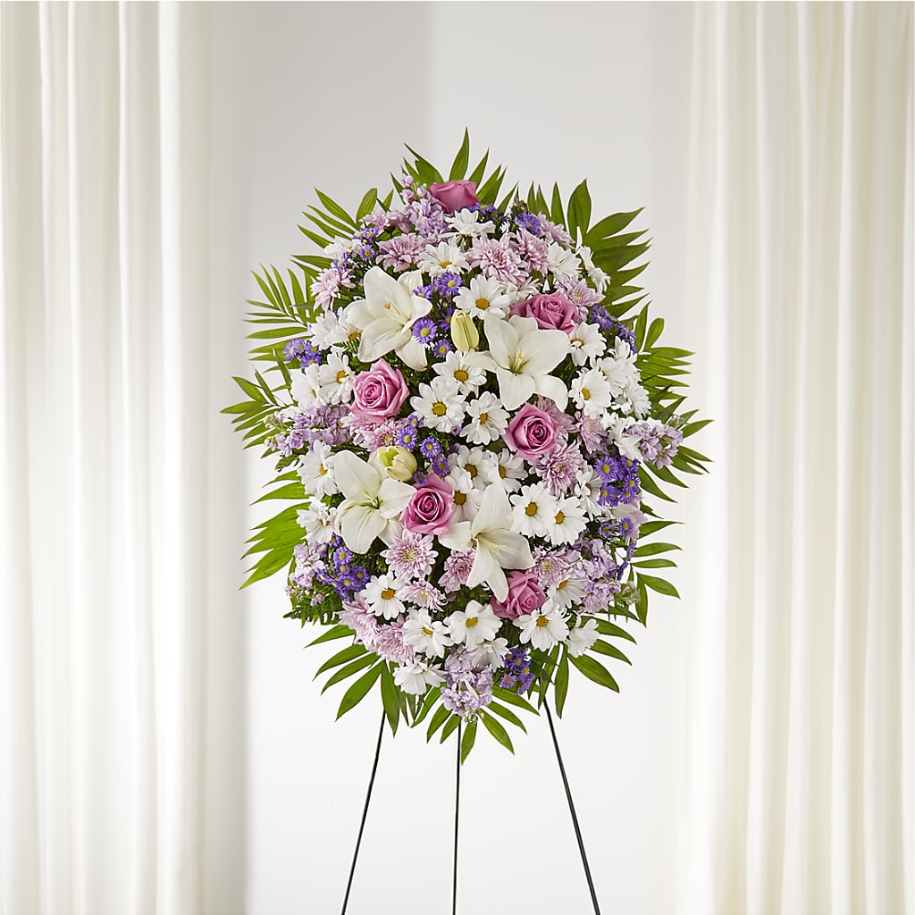 Surrounded by Love Standing Spray – The Asheville Florist, Swannanoa NC