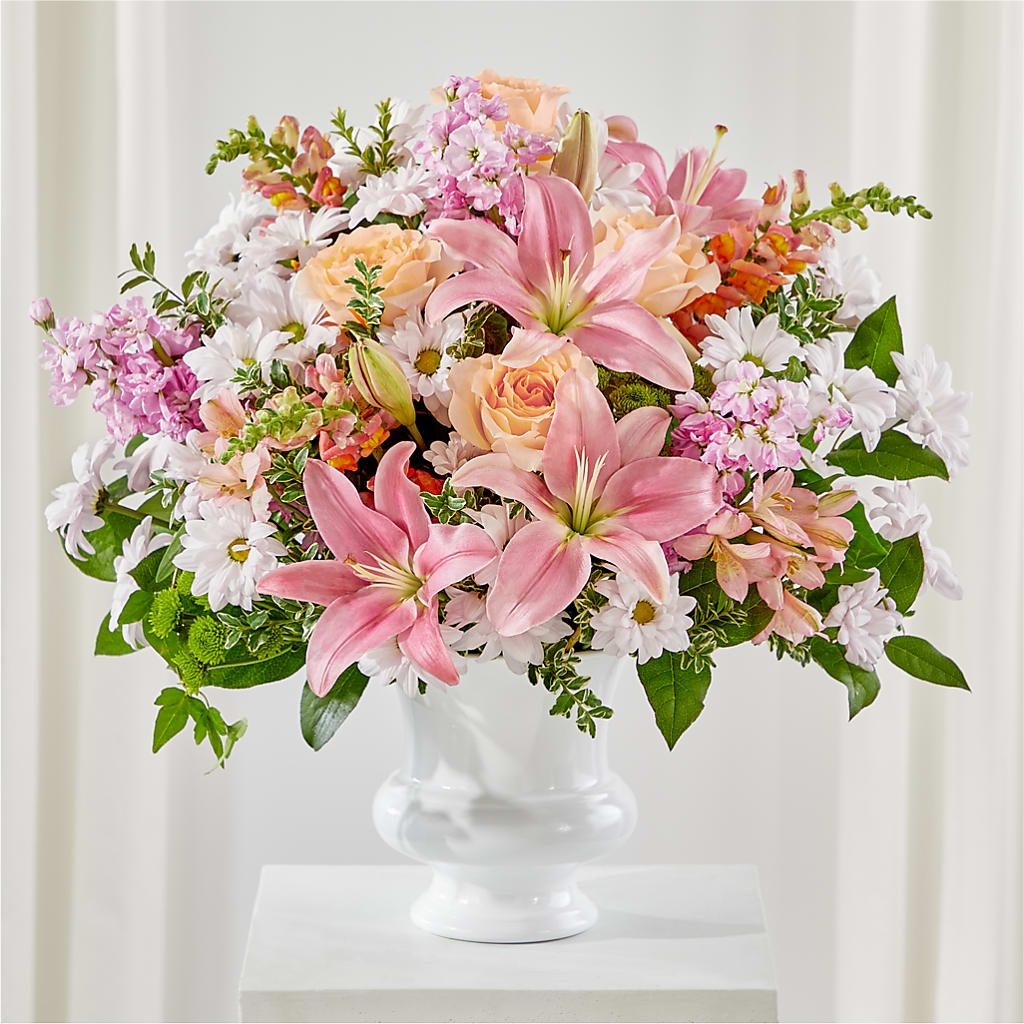 Heartfelt Gesture Urn Arrangement – The Asheville Florist, Swannanoa NC