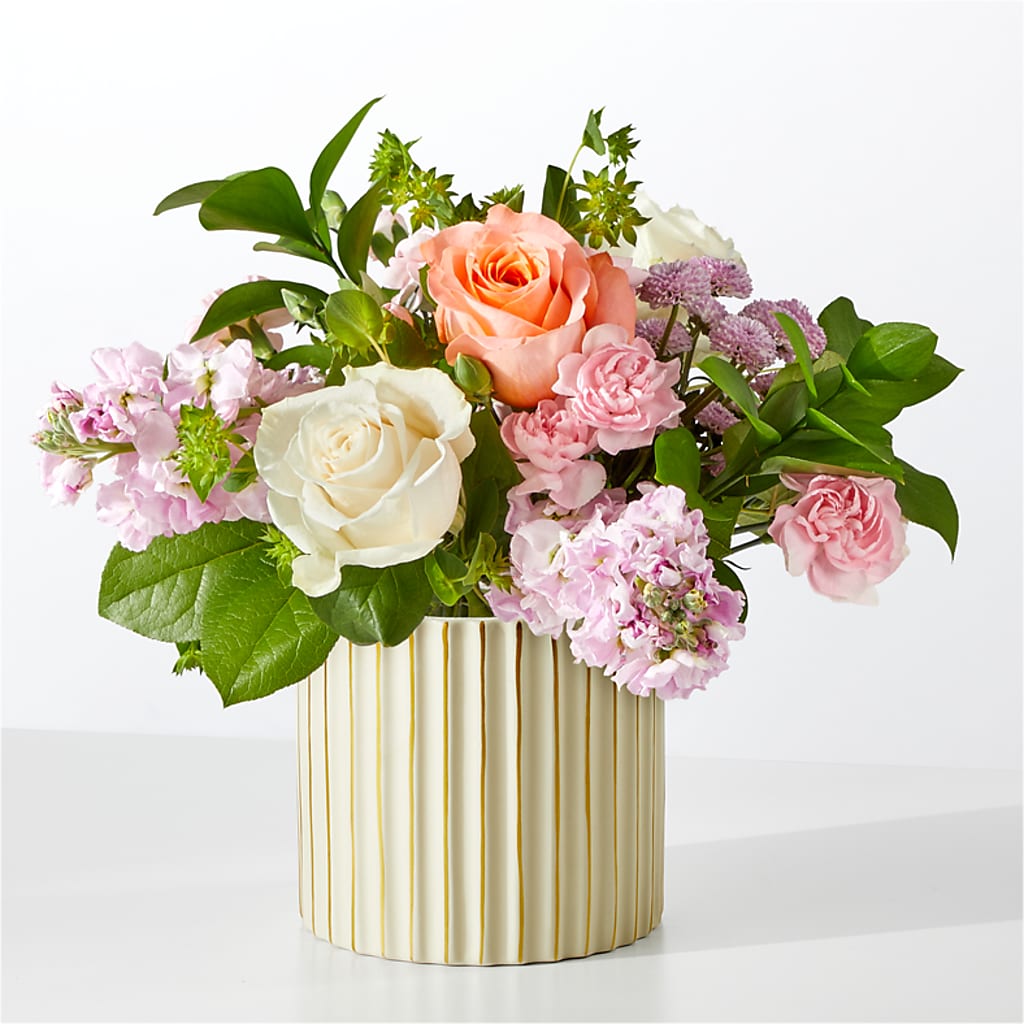French Market Bouquet with Ivory Vase – The Asheville Florist, Swannanoa NC