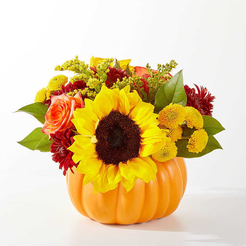Golden Gourd Pumpkin Bouquet –  The Asheville Florist, Swannanoa NC