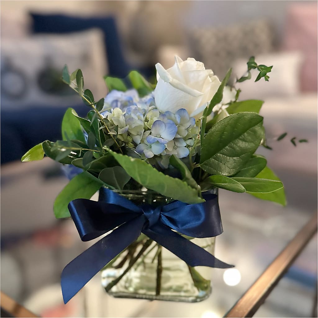 Sky Blue Delight Bouquet –  The Asheville Florist, Swannanoa NC