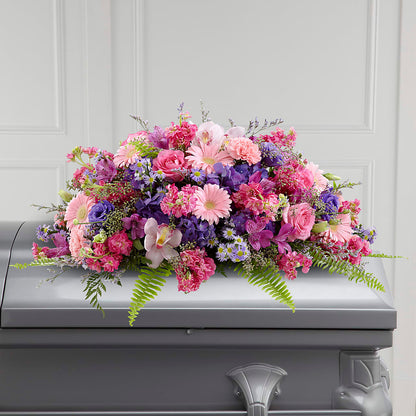 Glorious Garden Casket Spray –  The Asheville Florist, Swannanoa NC