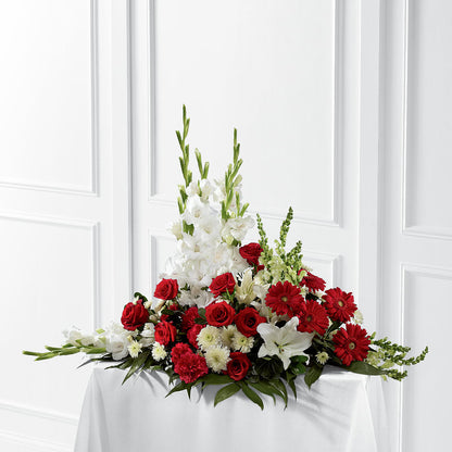 Crimson & White Arrangement –  The Asheville Florist, Swannanoa NC
