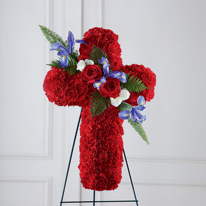 Faithful Hero Floral Cross –  The Asheville Florist, Swannanoa NC