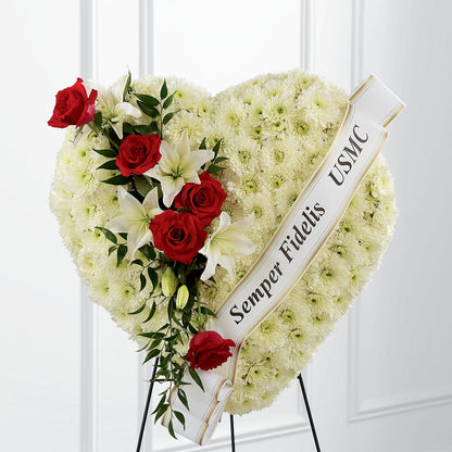 Heartfelt Hero Standing Heart –  The Asheville Florist, Swannanoa NC