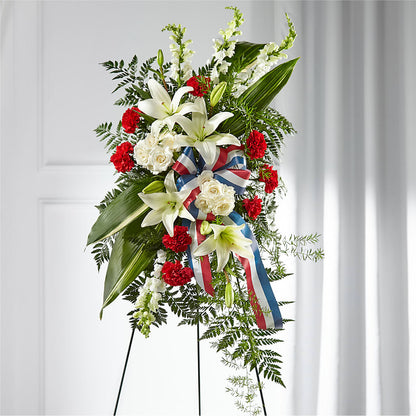Stars of Life Standing Spray –  The Asheville Florist, Swannanoa NC