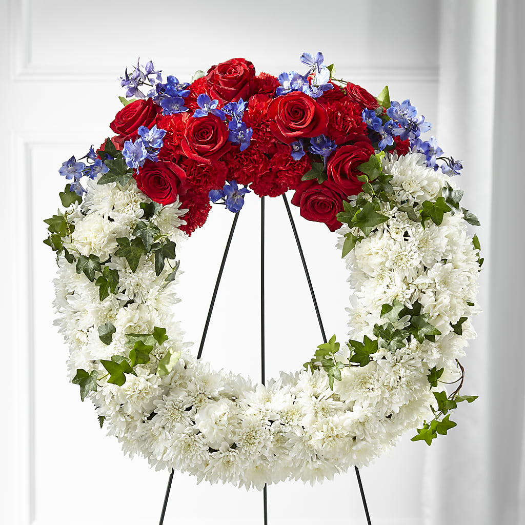 Patriotic Passion Wreath –  The Asheville Florist, Swannanoa NC