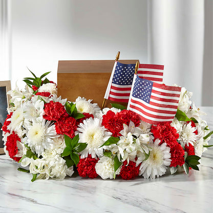 Spirit of Patriotism Cremation Adornment –  The Asheville Florist, Swannanoa NC