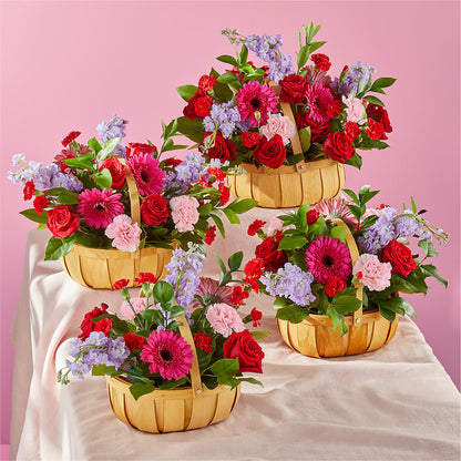 Pink Picnic Basket –  The Asheville Florist, Swannanoa NC